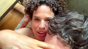 Sporty Brunette Milf Pov Missionary with Curly Hair Rough Cumshot