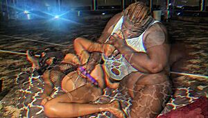 innocent concert crowd spills outside into wild oiled threesome squirting frenzy