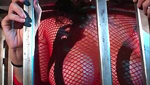 big tits bound babe takes bondage tit fuck scene