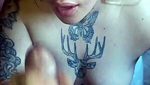 i gave my friend the best deepthroat blowjob ending in facial cumshot