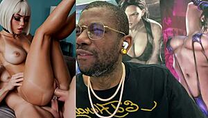 cum-covered ebony slut double penetrated publicly pov dildo tease