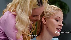 She nearly catches me sliding my tongue deep into stepmom's dripping pussy under the dinner table while fingering her to squirting orgasm