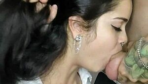 young morena teases wellington prado's massive cock with playful deep sucks