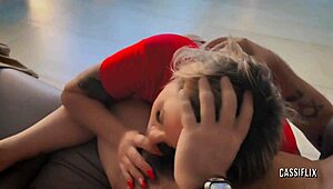 naughty firefighter fills her ass with bareback creampie hose