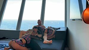 uh i can't believe we did that wild hotel threesome with johnny sins... two naughty blondes