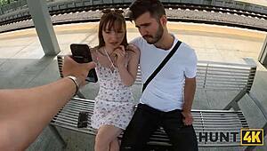 i striptease my small tits then fuck hard in office casting for new job