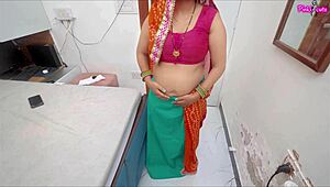 Huge Ass Desi Chachi Pounds Bhatija After Shaving Pussy Close-Up Asshole View