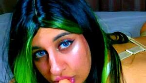 this seductive joi dirty talks simulated blowjob with hot cum countdown