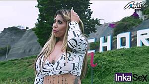 sexy mexican milf with huge tits gets fucked hard by young stud in her apartment