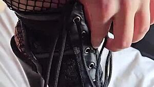 hot romantic kissing then bj riding cowgirl missionary huge cumshot 😍 quebec pornstar alice wonder punk tattoo brown eyes boots fishnets