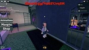 futa girl rams her massive cock deep into roblox friend's tight hole
