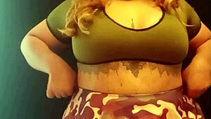 Kimmyc777's curvy tits and ass stuffed with dildo first time
