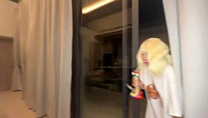 Hot blonde's tight pussy gets fucked hard under grass with sensual moans