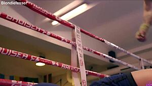 Cosplay Street Fighter Blondie Fesser as Kolin Oiled Anal Doggystyle Huge Tits Assfucking