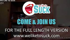 Amateur Blonde Teases Bubble Butt Before Sucking Cock Close-Up