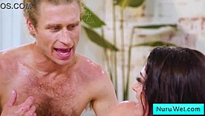 oh man my teen pussy feels so gooood with fat dick inside during nuru massage!! michael vegas pounds sophia burns