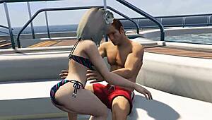 Hey cutie in bikini, wanna get fucked hard on this GTA yacht?