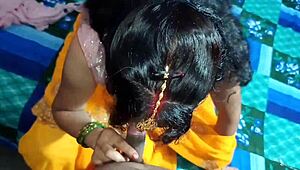 my first time licking tight asian wife's pussy before anal creampie in bedroom.