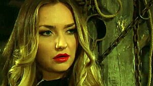 Curvy lesbian slave stripped fingered licked to orgasm by bound femdom mistress!