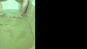 Horny married bride fingers wet pussy to solo bath orgasm with dildo