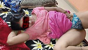 my cute indian girlfriend shares bedroom for hot rough sex