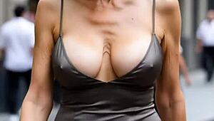 Busty Milfs Bounce Massive Natural Tits Braless in Outdoor Voyeur Compilation 12