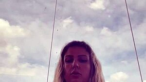 nipples hard thru see-thru top at gym... tesao too much!