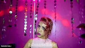 Who's eyeing this hairy pussy babe's armpits and legs shaking on the sex club floor?