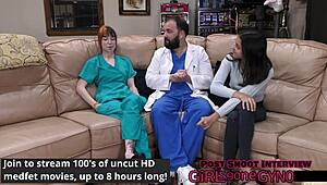 ditria roses' 1st gyno exam uh so exposing pierced nipples