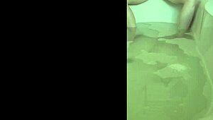 Horny married bride fingers wet pussy to solo bath orgasm with dildo