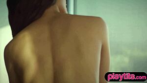 Gorgeous Petite Latina Emily Willis Horny Striptease on Pool Table.