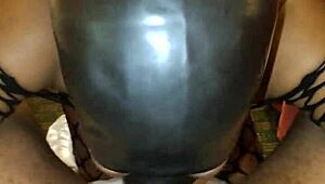 Stormy the sexy black gilf slurps cock like a total slut