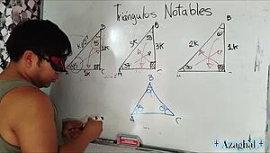 nerdy japanese uni student with brown eyes nails trigonometry on teacher's huge cock!