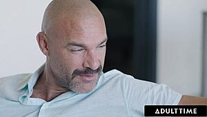 Cheerleader Alexis Tae bends over for stepdad-in-law anal while boyfriend waits outside.