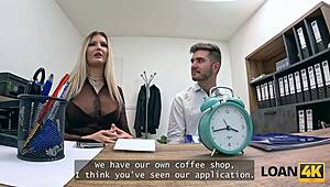 our loan meeting got wild when my wife jumped on the manager's desk to seal the deal right there in front of me