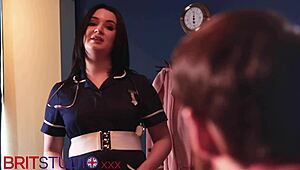 nurse harding deepthroats then fucks patient, cucking boyfriend after shift