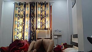 Uncle ravages young Asian BBW's huge tits and fat ass, oiled riding his muscular cock barefooted.