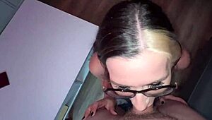 Young Slut Deepthroats Monster Cock for Facial Cum Swallow