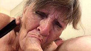 elegant granny carmen gloved deepthroats cock like a classy pov slut