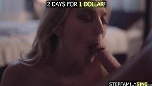 uhh stepdad i shouldn't but your cock feels so good pounding my shaved pussy in this hotel...