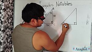 nerdy japanese uni student with brown eyes nails trigonometry on teacher's huge cock!