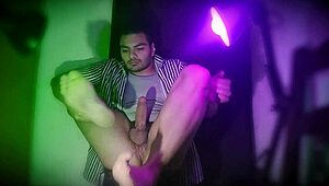 uno dos tres... sexy numero uno rayas en mora green masturbates sensually hard in skeleton outfit 🔥💀🍆