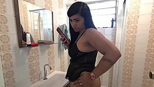 Open Pussy Feels Pleasure and Pain from His Giant Cock