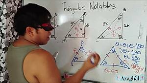 nerdy japanese uni student with brown eyes nails trigonometry on teacher's huge cock!