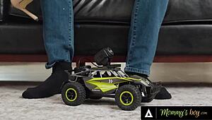 Pervert boy caught peeking under stepmom Richelle Ryan's dress, wanna facefuck her now?