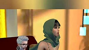 Imvu hijab hides wild forbidden fuck