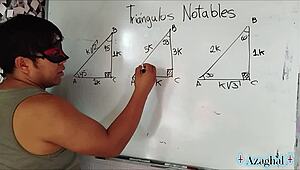nerdy japanese uni student with brown eyes nails trigonometry on teacher's huge cock!
