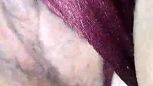 Wet Satin Panty Clings to Fat Wife's Slutty BBW Pussy Curves