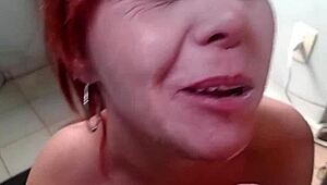 hey neighbor, wanna fuck this naughty redhead's wet pussy on the balcony? 😜 deepthroat rough
