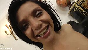 hot anita sparkle takes huge cock up ass 😍 cum facial!!